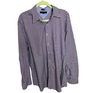 ⭐️ Tommy Hilfiger slim fit purple & white button-down shirt- 17 / XL